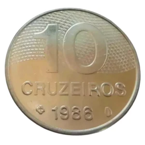 Moeda 10 Cruzeiros 1986 Brasil - FC