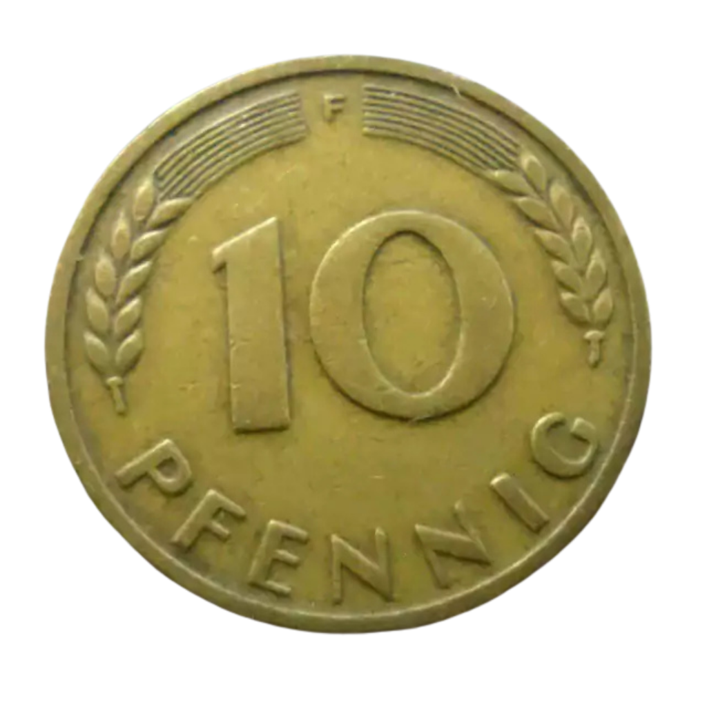 Moeda 10 Pfennig 1950 - Alemanha - Imagem 2