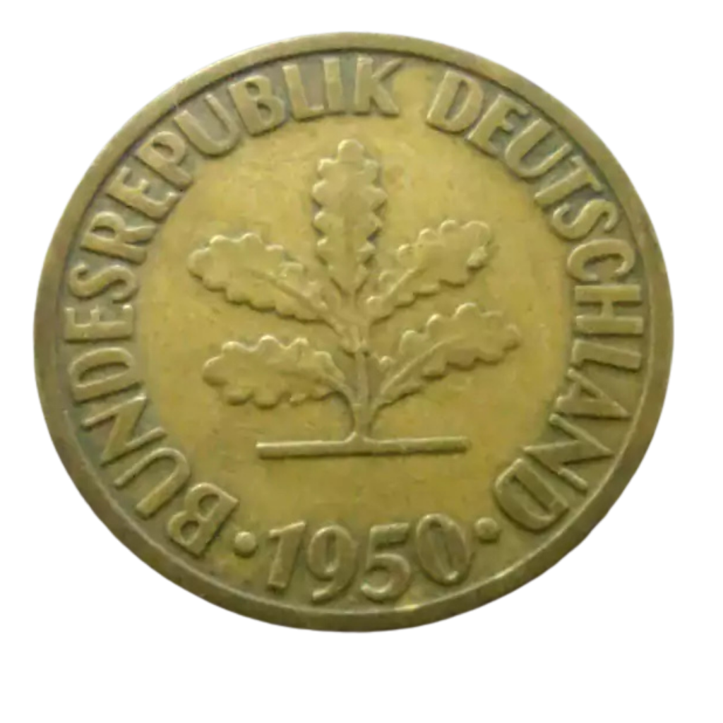 Moeda 10 Pfennig 1950 - Alemanha