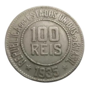 Moeda 100 Réis 1935 Brasil - MBC