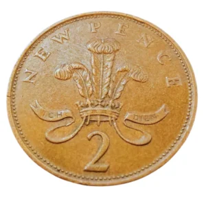 Moeda 2 Pence novos 1975 - Reino Unido