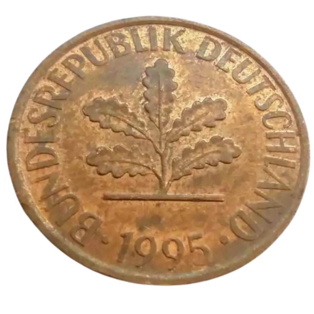 Moeda 2 Pfennig 1995 - Alemanha - Imagem 2