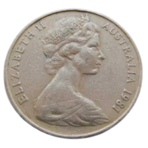 Moeda 20 Cêntimes 1981 - Austrália