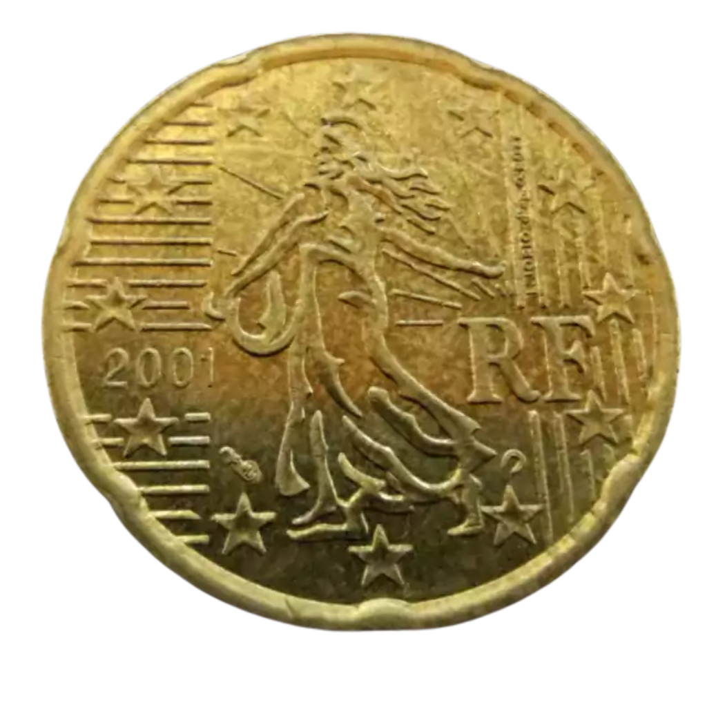 Moeda 20 Cents Euro 2001 - França - Imagem 2