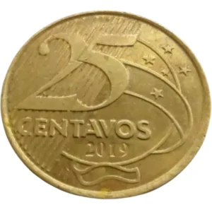 Moeda 25 Centavos 2019 Brasil - MBC
