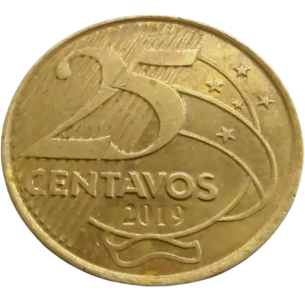 Moeda 25 Centavos 2019 Brasil - MBC
