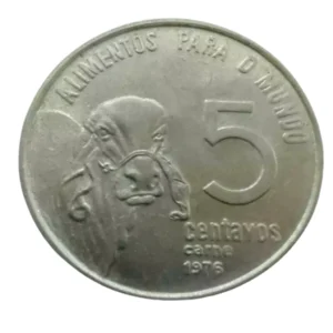 Moeda 5 Centavos 1976 FAO Carne Brasil - MBC