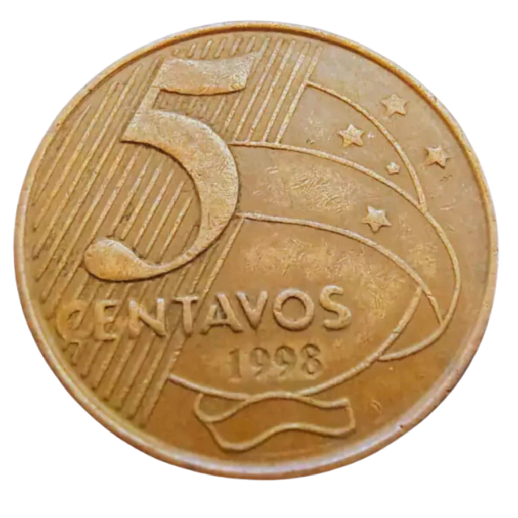 Moeda 5 Centavos 1998 Brasil - MBC