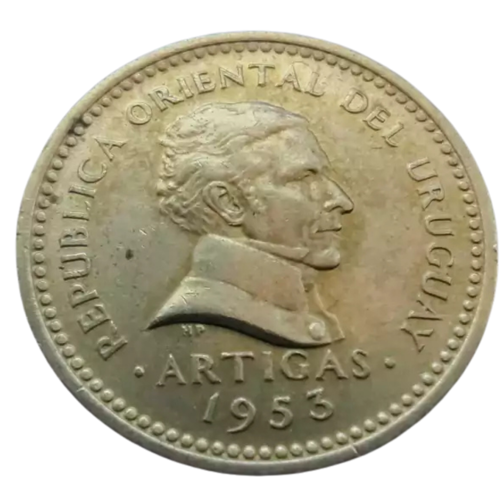 Moeda 5 Centésimos 1953 - Uruguai - Imagem 2