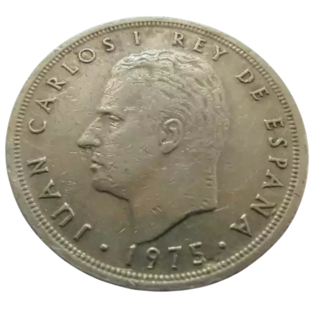 Moeda 5 Pesetas 1975 Estrela 76 - Espanha - Imagem 2