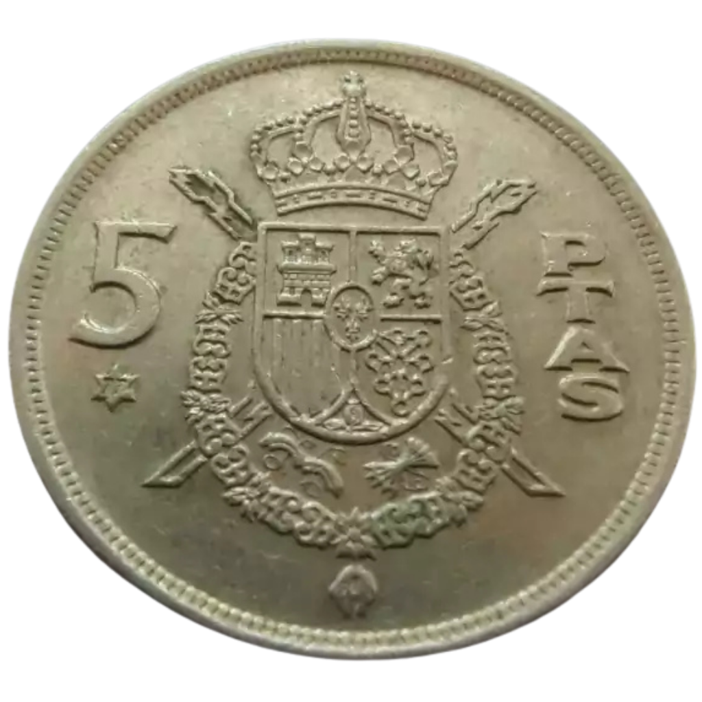 Moeda 5 Pesetas 1975 Estrela 77 - Espanha