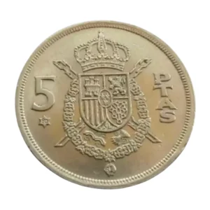 Moeda 5 Pesetas 1975 Estrela 80 - Espanha