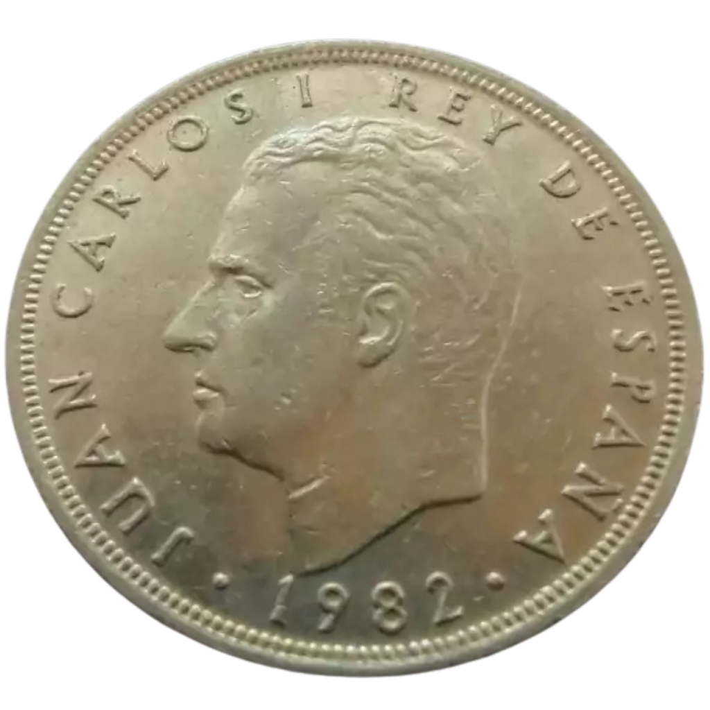 Moeda 5 Pesetas 1982 - Espanha - Imagem 2