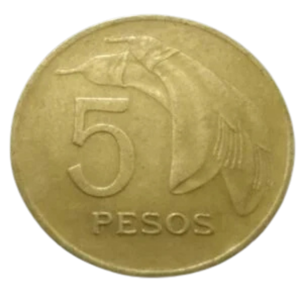 Moeda 5 Pesos 1969 - Uruguai - Imagem 2