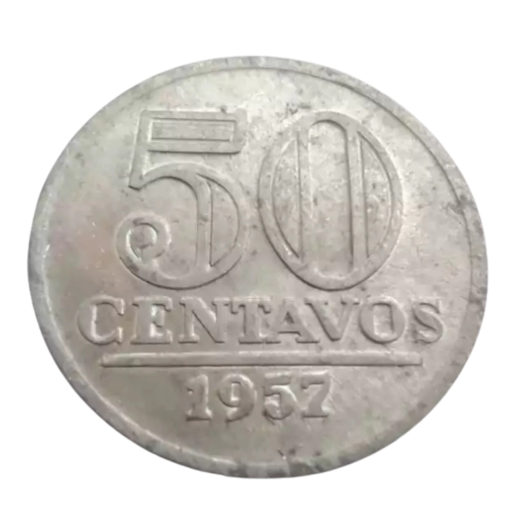 Moeda 50 Centavos 1957 Brasil - MBC