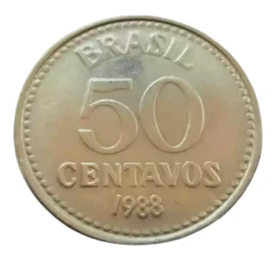 Moeda 50 Centavos 1988 Brasil - SOB