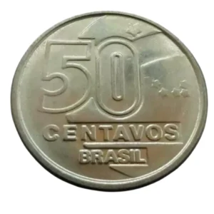 Moeda 50 Centavos 1989 Rendeira Brasil - Sob