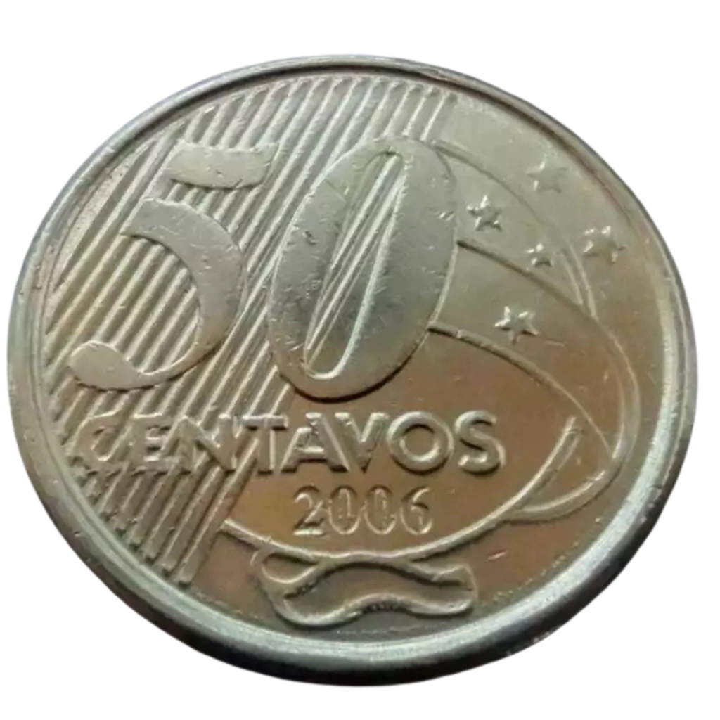 Moeda 50 Centavos 2006 Brasil - MBC