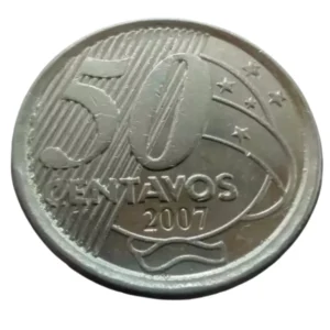 Moeda 50 Centavos 2007 Brasil - MBC