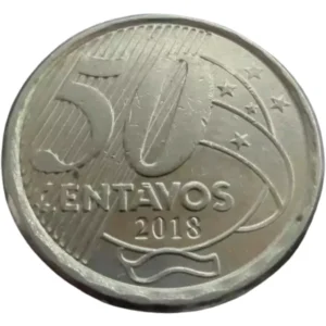 Moeda 50 Centavos 2018 Brasil - MBC