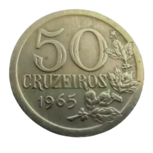 Moeda 50 Cruzeiros 1965 Brasil - MBC