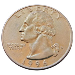 Moeda Quarter Dólar 1996 Letra D - EUA