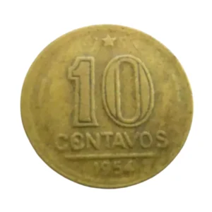 Moedas 10 Centavos 1954 José Bonifácio Brasil - MBC
