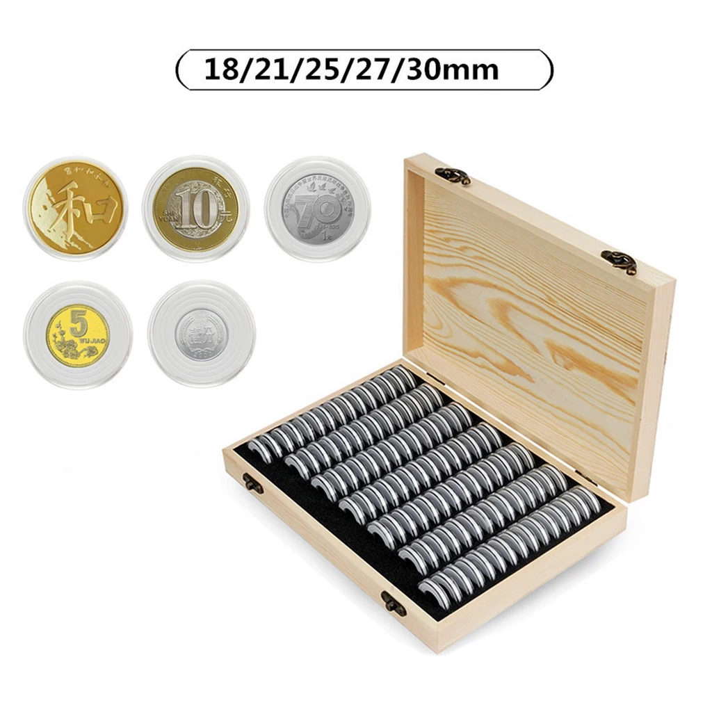 Caixa com 100 Cápsulas para Moedas – Ajustáveis (18 a 30 mm)