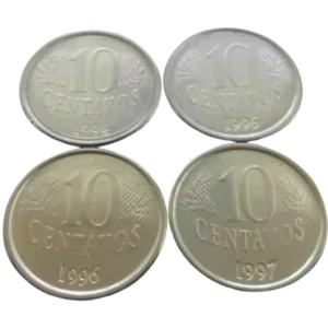 Set Moedas 10 Centavos 1ª Família Brasil - SOB
