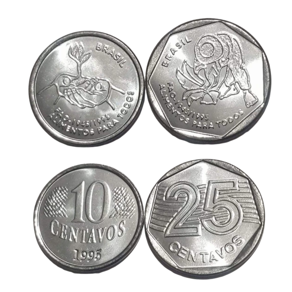 Moedas Casal FAO 1995 Brasil - FC - Imagem 3