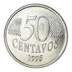 Moeda 50 Centavos 1995 Brasil - MBC