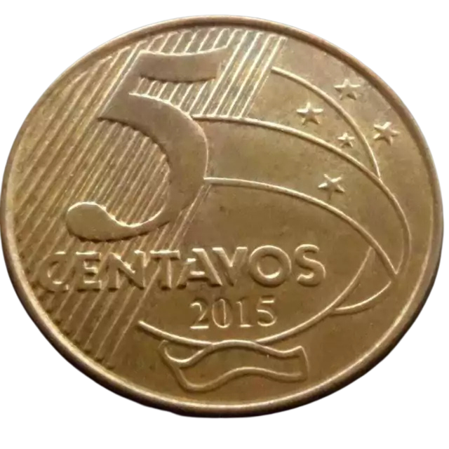 Moeda 5 Centavos 2015 Brasil - MBC