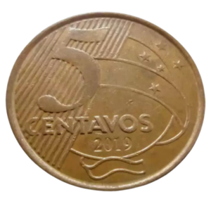 Moeda 5 Centavos 2019 Brasil- MBC