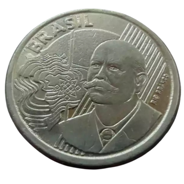Moeda 50 Centavos 2009 Brasil - MBC - Imagem 2