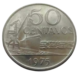 Moeda 50 Centavos 1975 Brasil - MBC