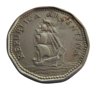 Moeda 5 Pesos 1963 Argentina
