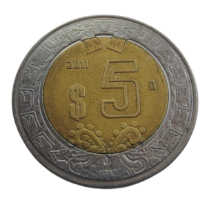 Moeda 5 Pesos 2011 México