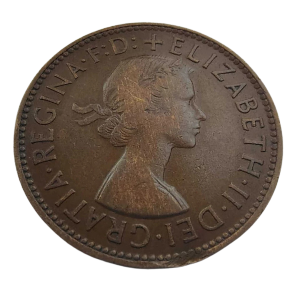 Moeda Half Penny 1954 Reino Unido