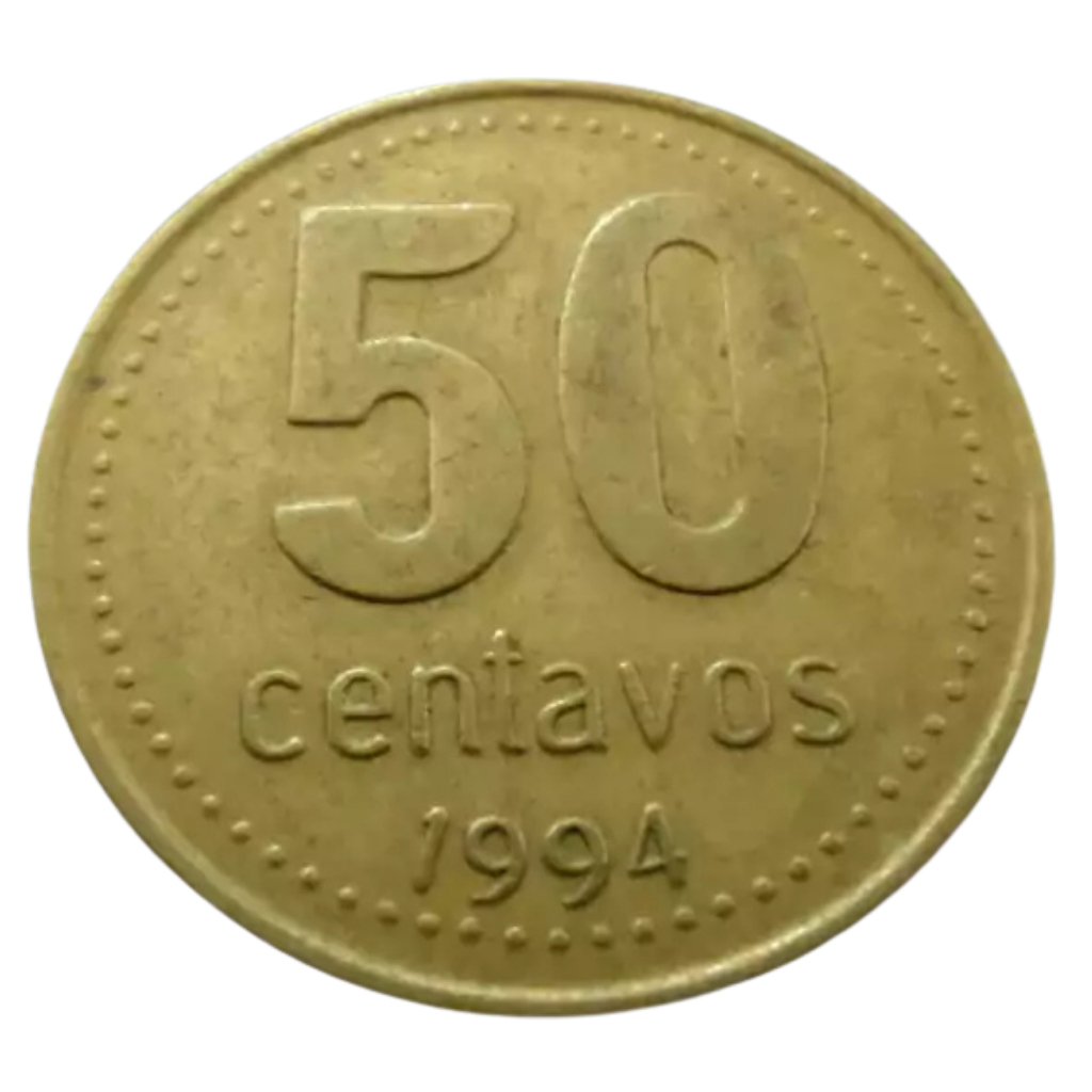Moeda 50 Centavos 1994 - Argentina - Imagem 2