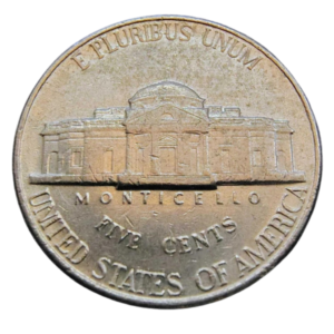 Moeda 5 Cents 1994 letra P - EUA