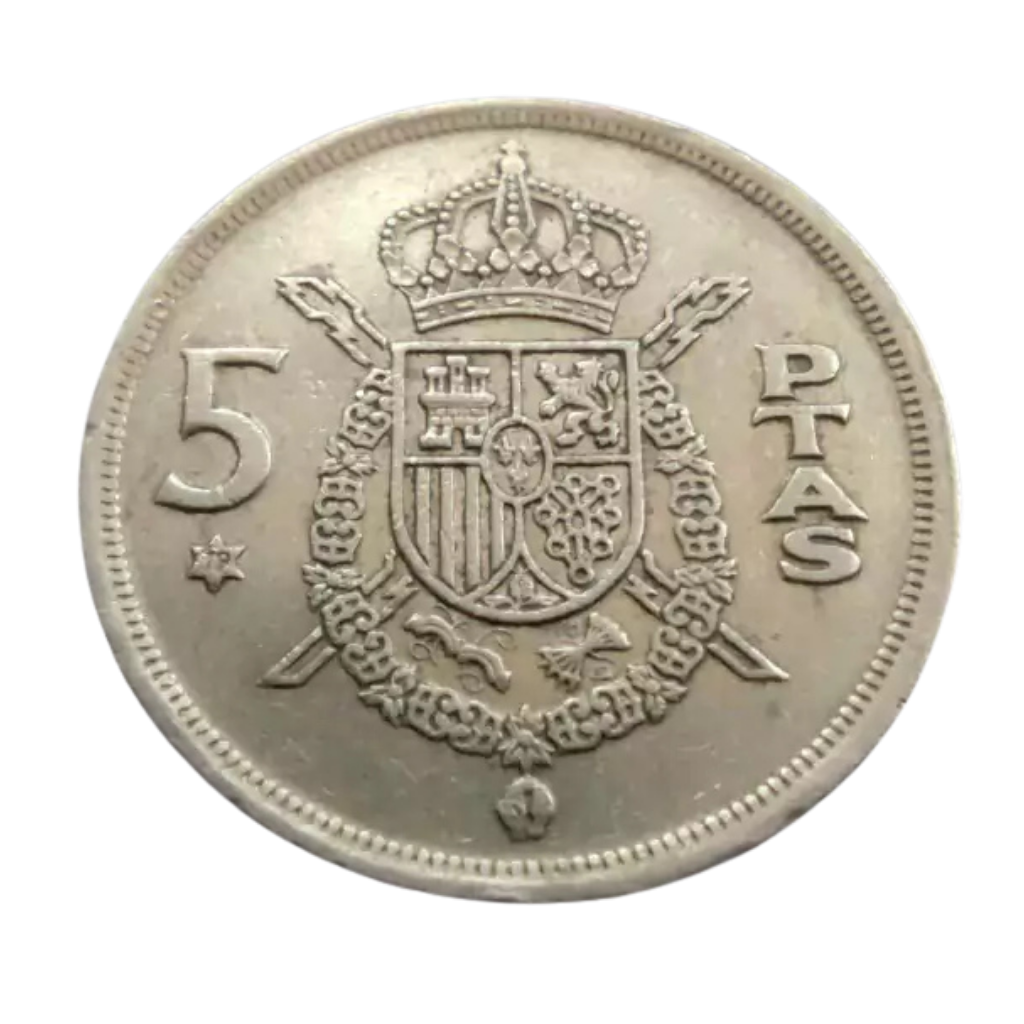 Moeda 5 Pesetas 1975 Estrela 79 - Espanha - Imagem 2