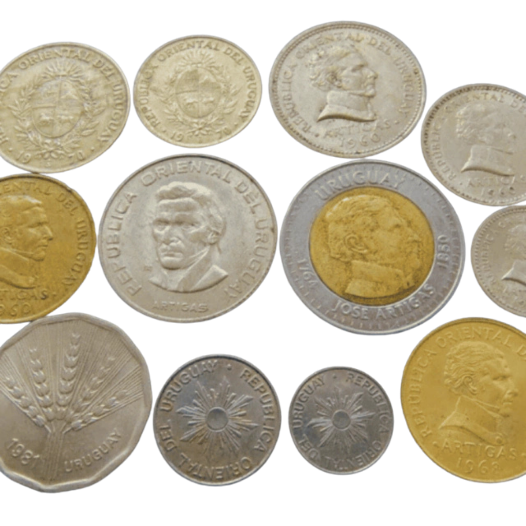 Set com 12 Moedas - Uruguai