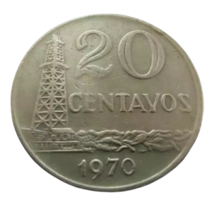 Moeda 20 Centavos 1970 Brasil - MBC
