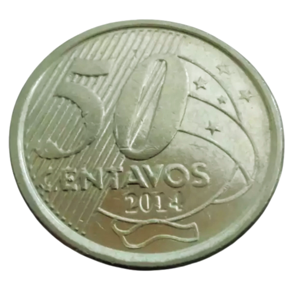 moeda 50 centavos 2014
