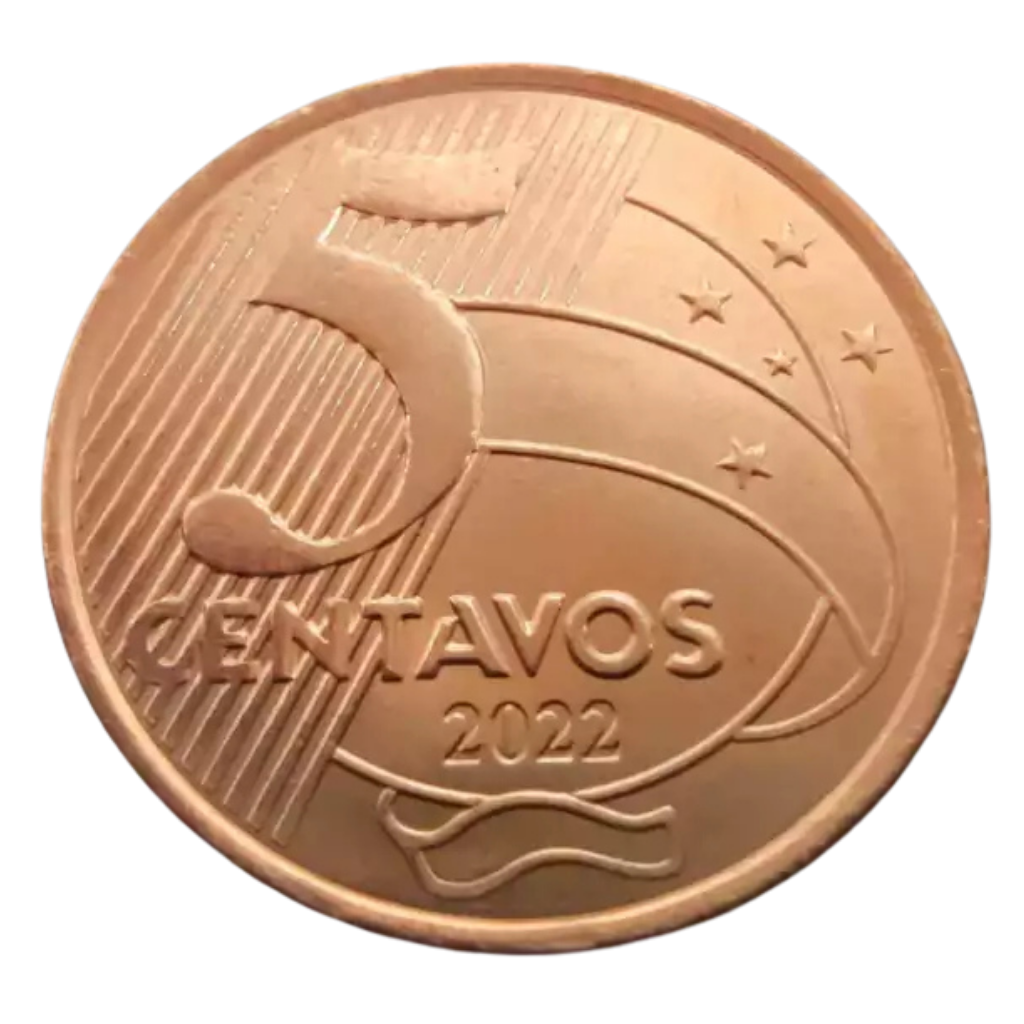 Moeda 5 Centavos 2022 Brasil - FC - Imagem 2