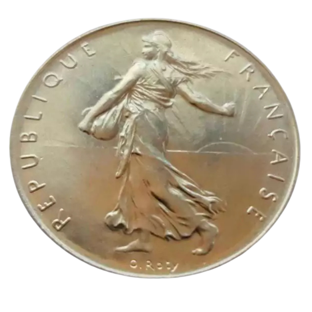 Moeda 1 Franco 1975 - França - Imagem 2