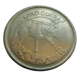 Moeda 100 Cruzeiros Reais 1994 Lobo Guará Brasil - MBC