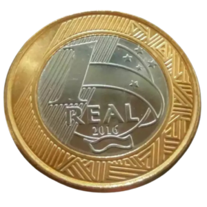 Moeda 1 Real 2016 Mascote Vinícius Olimpíadas Rio 2016 - FC