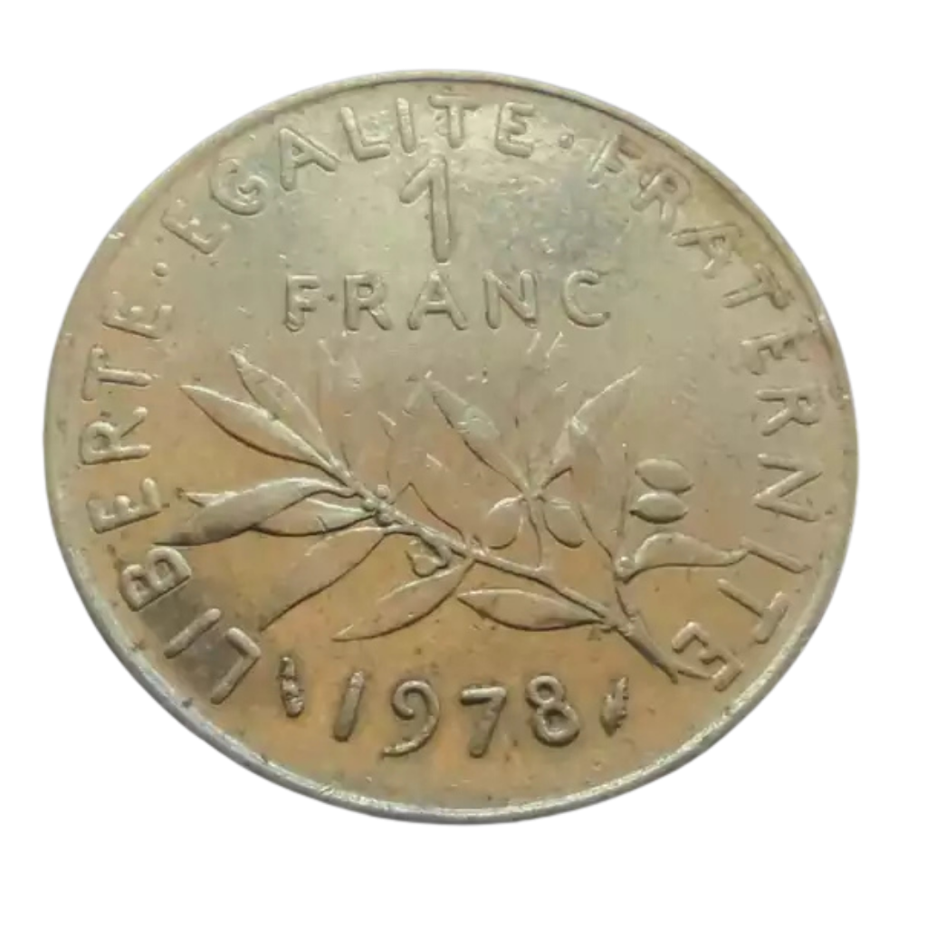 Moeda 1 Franco 1978 - França - Imagem 2