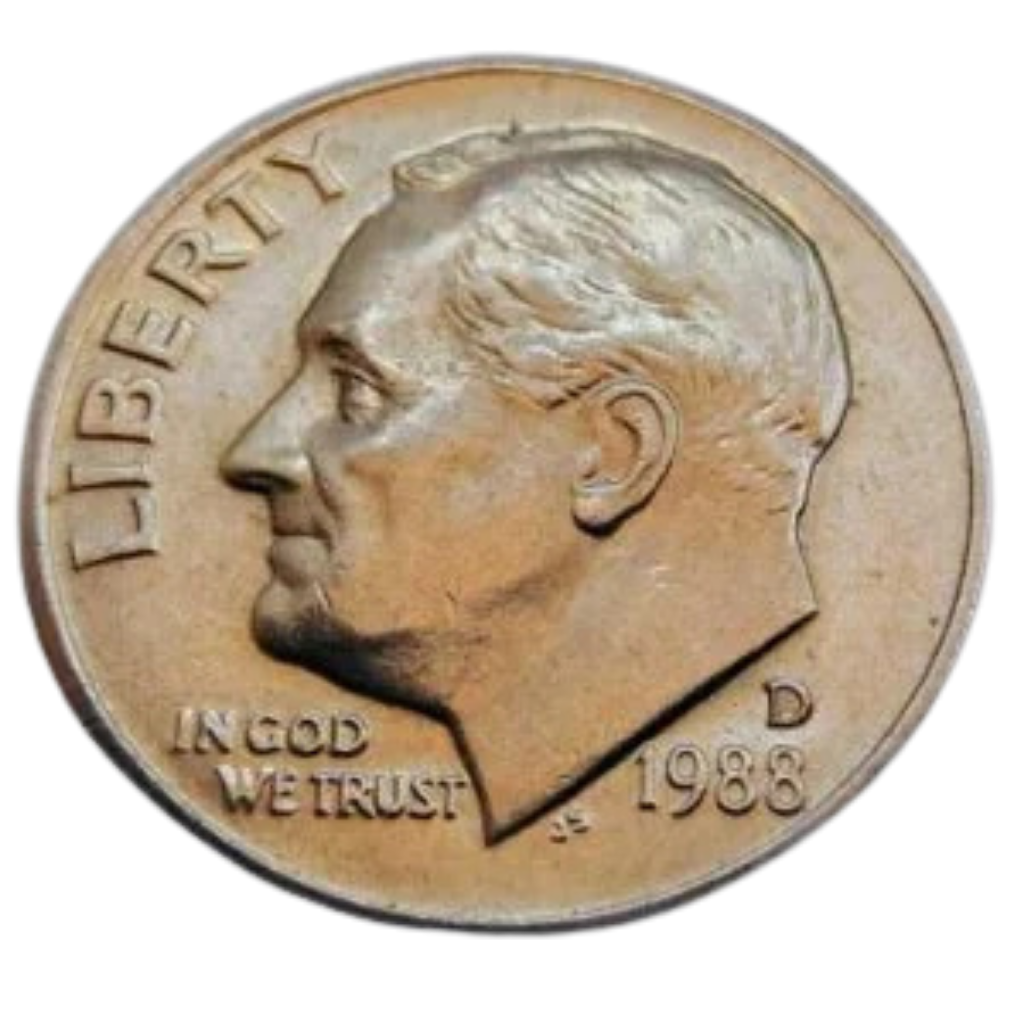 Moeda 1 Dime 1988 letra D - EUA